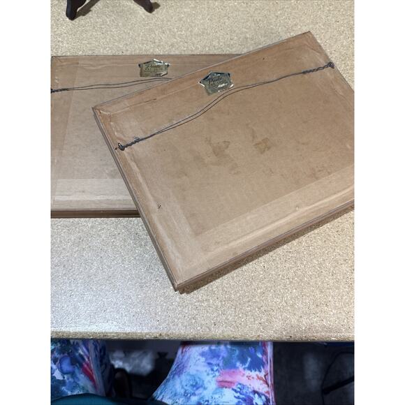 Pair Antique Hand-Colored Engravings Clovelly & Wigton Galloway Framed 12.5x9.5 - Picture 9 of 12